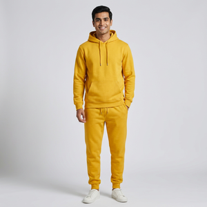 Conjunto Deportivo Unisex de 2 Piezas con Capucha, Estilo Casual, Lavado Ácido, Diseño Animal, Forro Polar Transpirable - Product Image 1
