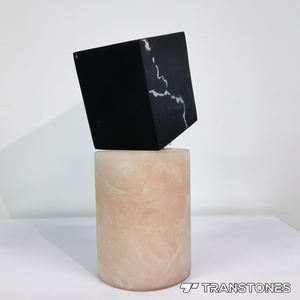 Tallas a mano de piedra transparente de alta calidad, artesanía, parcela rosa de alabastro para decoración del hogar - Product Image 3