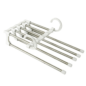 Perchero multicapa para pantalones, colgador mágico 5 en 1, tendedero plegable y telescópico, de acero inoxidable - Product Image 5