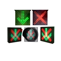 Feux de circulation 2 en 1, feux de contrôle de voie de 12 pouces, flèche verte, signalisation, deux unités, croix rouge, fourche verte, arrêt et passage, feux de circulation LED