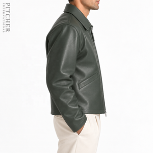 Wholesale Mens Leather Jackets <b>Genuine</b> Cowhide Jacket Custom Design Low MOQ Retail Supplier USA Factory - Product Image 3