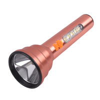 Lampe torche LED portable longue portée à piles AA, rechargeable par USB, pour le camping et les situations d'urgence domestiques, avec corps en alliage d'aluminium et lumière puissante