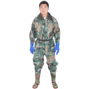 Vêtements de sécurité essentiels Combinaison de corps imperméable en PVC avec fonction imperméable à l'eau Combinaison jetable en SMS et matériau PE - Product Image 1
