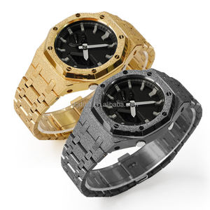 Kit de modification GA2100 avec bracelet en acier inoxydable et boîtier givré, procédé de sablage en acier mat pour la modification de la montre <span class=keywords><strong>GMA</strong></span>-<span class=keywords><strong>S2100</strong></span> - Product Image 3