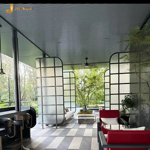 C412 New Arrival Luxury 304 Stainless Steel Crystal Glass Curved <b>Screen</b> Partition Room Divider Lobby Seat Restaurant Booth - Product Image 6