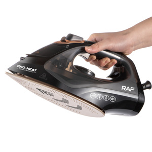 Fer à vapeur électrique 2200W avec semelle en céramique, contrôle thermostatique et vapeur verticale pour un défroissage efficace - Product Image 6