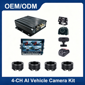 Sistema de Cámara para Auto MDVR de 4 Canales 1080P con Pantalla de 7'', 4G LTE, GPS, Alerta de Colisión con IA, Monitoreo de Fatiga del Conductor, OEM/ODM - Product Image 1