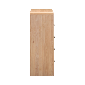 Commode haute moderne en bois avec 6 tiroirs, meuble de rangement de style mid-century pour chambre à coucher, appartement, organisateur de meubles pour la maison - Product Image 2