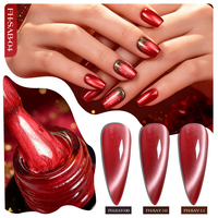 Deroi Red Tones Cat Eye Nail Gel Magnetic UV Nail Gel Private Label Wholesale HEMA Free TPO Free Cat Eye Gel Polish Set
