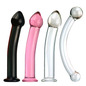 Productos para adultos Consolador de vidrio transparente Pareja Coqueteando Juguete sexual Masaje erótico - Product Image 1