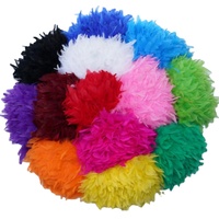 Plumes de Marabout Plates Chandelle Rayées de 10-15CM en Gros, Multicolores, Franges Moelleuses, Qualité Supérieure Sélectionnée pour Mariages