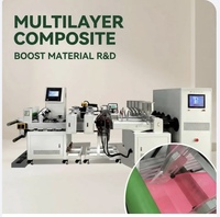 Machine professionnelle certifiée CE à 5 couches pour la fabrication de films, destinée aux tests de formulation de matériaux polymères en laboratoire