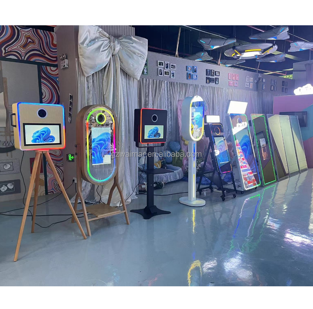 360 Photo Booth Rotating Machine Led 360 PhotoBooth Infinity Glass 80 100 115cm 360 PhotoboothVideo Booth
