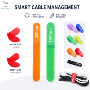 Attache-câble en plastique auto-adhésif et auto-bloquant de haute qualité, largeur 12 mm, écologique, réutilisable, résistant à la chaleur - Product Image 1