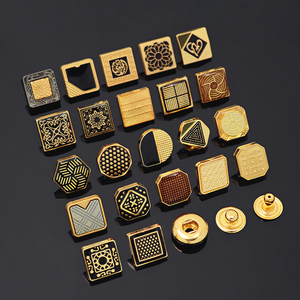 Custom 4-Part Shirt Cuffs for Men 12mm <b>Bouton</b> Cover Plated Zinc Alloy Snap Button - Product Image 1