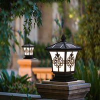 Lampes solaires de jardin haut de gamme IP65 étanches, lampes à capteur de mouvement pour poteaux, lampes solaires LED pour piliers avec télécommande