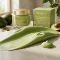 Masque hydratant à l'avocat fermenté de luxe, qualité spa professionnelle, soin du visage nourrissant en profondeur, fournisseur OEM de produits de soin de la peau