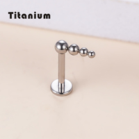 GZN G23 Perhiasan Tindik Badan, Perhiasan Tindik Tindik Bibir Berulir Internal, Perhiasan Barbel Tulang Rawan F136 Titanium Mode Punk