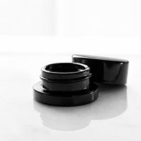 Pot en verre UV noir de 5 ml, 7 ml, 9 ml pour concentrés, avec bouchon en plastique résistant aux enfants
