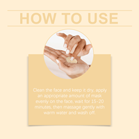 Masque Crème Hydratant Éclaircissant au Miel de Riz, Sans Huile, Nourrit en Profondeur, Exfolie les Peaux Mortes, Équilibre le Sébum, Pour Tous Types de Peaux