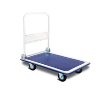 Chariots à plaques d'acier antidérapants personnalisables avec conception à quatre roues pour l'utilisation en entrepôt Effets personnels Transport OEM pris en charge