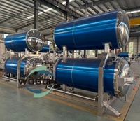 Autoclaves à immersion dans l'eau, stérilisateurs à vapeur sous pression, machine de rétortage pour viande en conserve