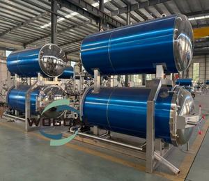 เครื่องนึ่งฆ่าเชื้อด้วยไอน้ำแรงดันสำหรับอาหารแช่น้ำ เครื่องฆ่าเชื้อแบบรีทอร์ทสำหรับเนื้อสัตว์บรรจุกระป๋อง - Product Image 2