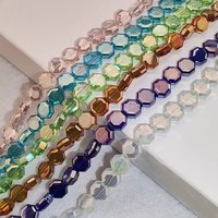 Pabrik murah 8mm manik-manik Spacer segi delapan kristal kaca manik-manik longgar datar warna-warni manik kaca jumlah besar grosir untuk membuat perhiasan