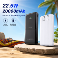 Batterie externe avec chargeur double câble pour la recharge prolongée, idéale pour les détaillants, les distributeurs et les programmes d'accessoires mobiles d'extérieur pour appareils mixtes.
