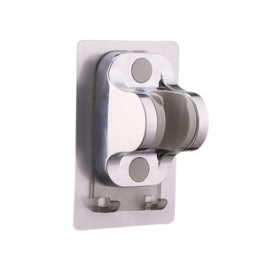 Royal Sidan Shower Head <b>Bracket</b> Silver No Drill Base With Hook Bathroom Accessory - Product Image 1