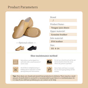 Zapatos de Jazz de Cuero en Existencia en EE. UU., Zapatos de Baile Antideslizantes con Suela Dividida para Niñas y Niños (Bebé/Niño Pequeño/Niño Grande) - Product Image 6