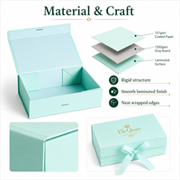 Boîte cadeau magnétique personnalisée avec nœud en ruban, emballage de luxe pour bijoux, ensembles de bijoux et cadeaux de détail