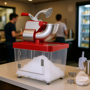 Máquina de hielo raspado de 440 libras/hora con doble cuchilla eléctrica de 300W para restaurantes familiares y bares - Product Image 2
