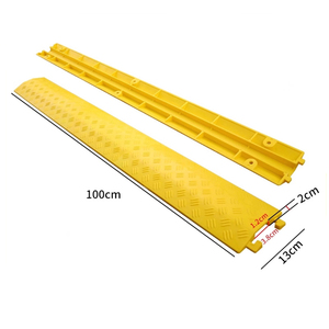 Lucahi工場直接屋内ケーブル管理トレイハードプラスチック道路ケーブルプロテクターオーガナイザースピードバンプ高さ20mm - Product Image 2