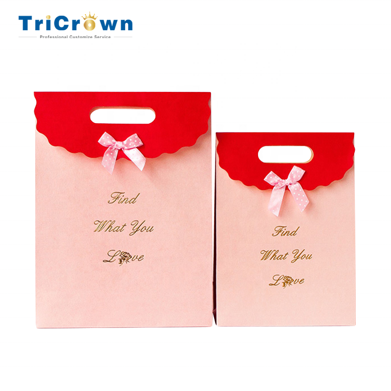 Personnalisé Pas Cher Promotionnel Sac de Papier de Bonbon Portable Boîte-Cadeau Recyclable