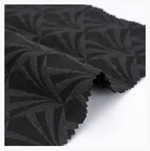 ABAYA kumaş üretici tedarik OEM kalite büyüleyici jakarlı stil Dubai resmi siyah % 100% Polyester Abaya kumaş s