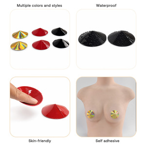 Cache-tétons carrés en cuir auto-adhésifs réutilisables pour femmes, invisibles et doux pour la peau, pour bikini - Product Image 3