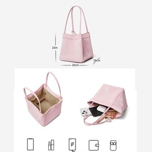 Bolsos de Hombro Tipo Tote de Cuero Genuino de Vaca, Diseño 2026, Lujosos, Vintage, Gran Capacidad, Satinados, para Mujer, Venta al Por Mayor Personalizada - Product Image 5