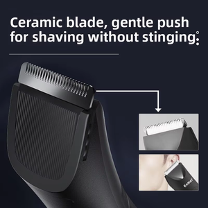 Kemei KM-1838 Rasoio Multifunzione USB con Base, Lama in Ceramica per Depilazione e Rifinitura Corpo Intero e Gessini, per Uso Domestico - Product Image 2