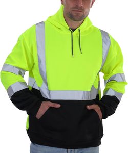 XINTEX 하이 비스 안전 운동복 건설 폴라 양털 남성 반사 높은 가시성 안전 까마귀 - Product Image 5