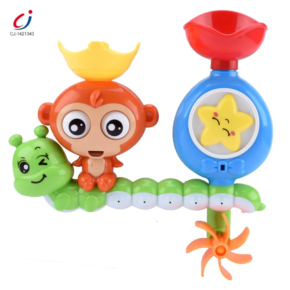 Chengji eğlenceli maymun su sprey oyuncak karikatür maymun şelale banyo oyuncakları bebek banyo ürünleri küvet bebek maymun banyo emme oyuncaklar
