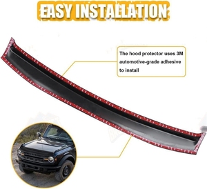 Protection de capot LED 18W pour Ford Bronco 2021-2024 2/4 portes - Badlands/Wildtrak/Everglades Protection de capot avant contre les pierres - Product Image 3