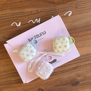 Estuche Transparente con Diseño de Puntos para Apple <span class=keywords><strong>Airpods</strong></span> 1 2 3 4 Pro 2, Funda para Auriculares Inalámbricos, <span class=keywords><strong>Caja</strong></span> de Carga Transparente para <span class=keywords><strong>Airpods</strong></span> Pro 3 - Product Image 3