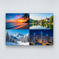 Écran mural vidéo LCD intérieur 46/55/65 pouces, cadre de 0,88/1,8/3,5 mm, solutions personnalisées 2x2, 3x3, 2K pour magasins de détail, utilisation intérieure, SDK, garantie 1 an