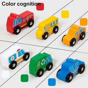 लकड़ी के यातायात वाहन मॉडल खिलौने 9 यातायात संकेत और 6 कार ब्लॉक प्ले सेट स्ट्रीट संकेत काम कार लकड़ी शैक्षिक खिलौना - Product Image 5