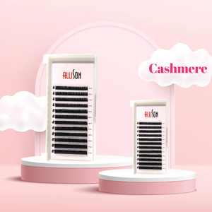 אליסון טבעוני ידידותי ריסים פלאפי ריסים בודדים מגשי 0.03 0.05 0.07 6-25mm Jet שחור קטיפה לאש הארכת מגשים - Product Image 3