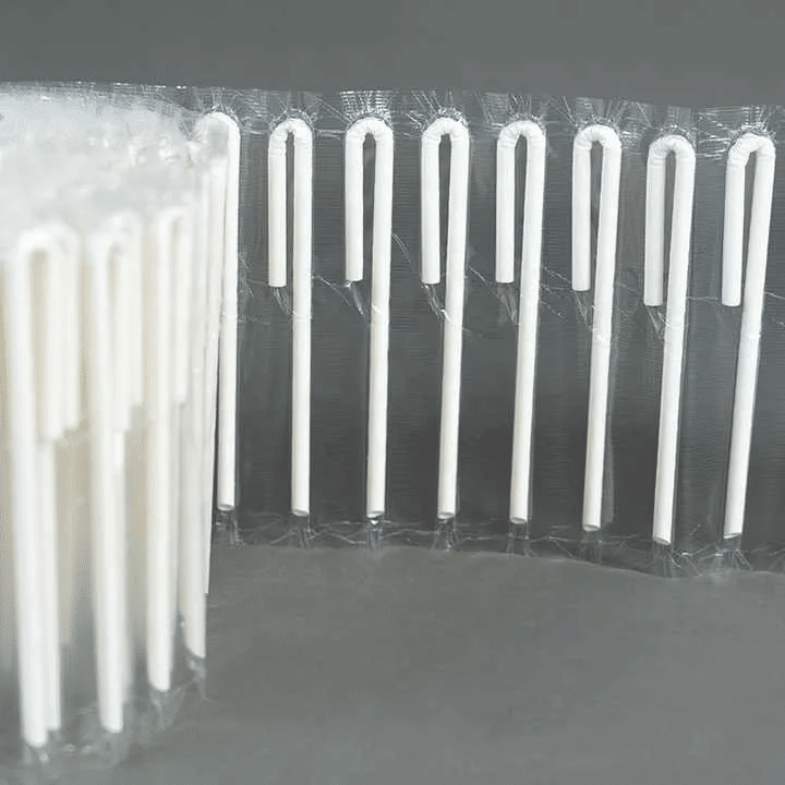 Eco Friendly U Shaped Disposable Paper Drinking Straws Biodegradable Individually Packed U Bent Bendy Sharp End Paper Straws