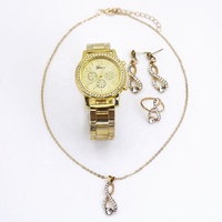 Ensemble de montres et de bijoux tendance pour femmes, montres à quartz pour un usage quotidien décontracté, style simple et exquis
