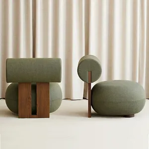 Nordic Design Vrije Tijd Woonkamer Stoel Huis Meubels Essh Hout Fauteuil Moderne Lounge Accent Fluwelen Hotel Lobby Sofa Stoelen