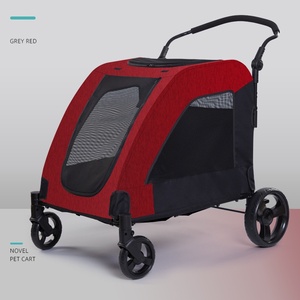 Factory Sale Foldable Extra Large <b>Dog</b> <b>Stroller</b> Custom Color 30 kg Capacity Transparent Fashionable Oxford Fabric Portable Cats - Product Image 6